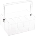 thumbnail image 3 of Huang Acrylic Portable Silverware Caddy, Clear, 3 of 5