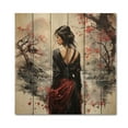 thumbnail image 3 of Designart "Japan Land Of The Samurai V Ancient Warriors III" Japanese Print on Natural Pine Wood, 3 of 5