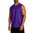 thumbnail image 5 of VBTAPA Men's Sleeveless Mesh Shirt Quick Dry Workout Tank Top Gym Muscle T Shirts Sport Athletic Tanks Moisture Wicking Undershirts Purple XS, 5 of 8