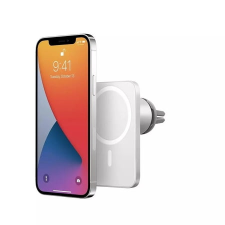 Magsafe Car Mount Charger, Magsafe Magnetic Car Wireless Charger, Magnetic Suction Charging Mobile Holder for iPhone 14/13 Pro Pro Max (White)