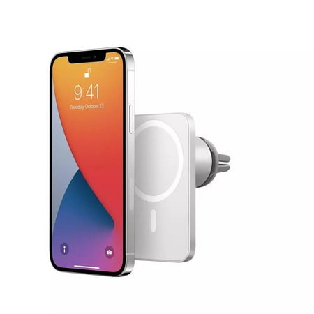 Magsafe Car Mount Charger, Magsafe Magnetic Car Wireless Charger, Magnetic Suction Charging Mobile Holder for iPhone 14/13 Pro Pro Max (White)