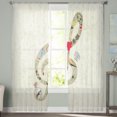 thumbnail image 3 of Music Note Sheer Curtains for Living Room Transparent Tulle Window Treatments Bedroom Kitchen Home r Veil Drapes, 3 of 7