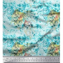 Soimoi Cotton Jersey Fabric Leaves & Texture Print Fabric by Yard 58 Inch Wide