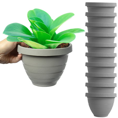 HC Companies (10 Pack) 6 Inch Self Watering Planters for Indoor Plants Garden House Live