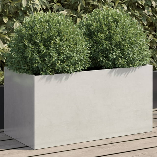 vidaXL Jardinière Argent 62x30x29 cm Acier Inoxydable