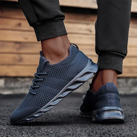 

Men‘s Knitted Lightweight Breathable Running Shoes Breathable Mesh Sneakers