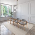 thumbnail image 4 of Juego de Comedor de Madera con 4 Sillas Tapizadas para 4 Personas, Mesa y Sillas para Comedor y Cocina, Midtown Concept Capri, Roble y Gris Claro, 4 of 5