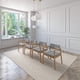 thumbnail image 4 of Juego de Comedor de Madera con 4 Sillas Tapizadas para 4 Personas, Mesa y Sillas para Comedor y Cocina, Midtown Concept Capri, Roble y Gris Claro, 4 of 5