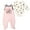 Pink / white, variant on Disney Minnie Mouse Bodysuit and Quilted French Terry Overall Newborn to Infant