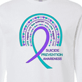 thumbnail image 4 of Inktastic Suicide Prevention Awareness Rainbow Ribbon with Hearts Long Sleeve T-Shirt, 4 of 5