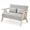 Gray, variant on Costway Loveseat for Small Spaces - Soft Chenille Armchair with Throw Pillows, Gray