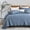 A09-Blue, variant on Pink Ruffled Quilt Queen Size Stone-Washed Microfiber Lightweight Crinkled Farmhouse Rustic Shabby Chic, 3 Piece Reversible Bedspread Pillow Shams All Season Bedding Set