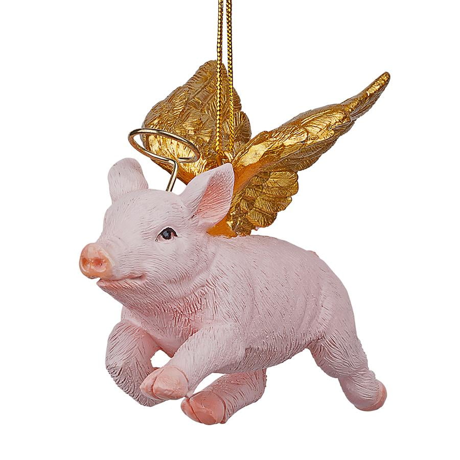Sugarpost Metal Flying Pig Metal Hanging Ornament Mini 