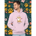 thumbnail image 2 of Lovely Corgi Doodle Hoodie Men -Image by Shutterstock, Male XX-Large, 2 of 4