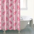 thumbnail image 4 of Pink Ribbon Pattern Shower Curtain 72"x72" ,Bathroom Decorative Shower Curtains Set with 12 Hooks,Modern Waterproof Washable Shower Curtain, 4 of 6