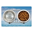 thumbnail image 1 of Ocean Pet Mat for Food and Water, Sail Boats Sea Regatta Race Sports Panoramic View Seascape Summer Sky Photo, Non-Slip Rubber Mat for Dogs and Cats, 18" X 12", by Ambesonne, 1 of 1