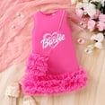 thumbnail image 1 of Vestidos de Barbie para niñas, vestido de princesa sin mangas de color rojo intenso de verano estilo Kawaii de Anime, vestido de fiesta para niños con bolso de hombro, 1 of 4