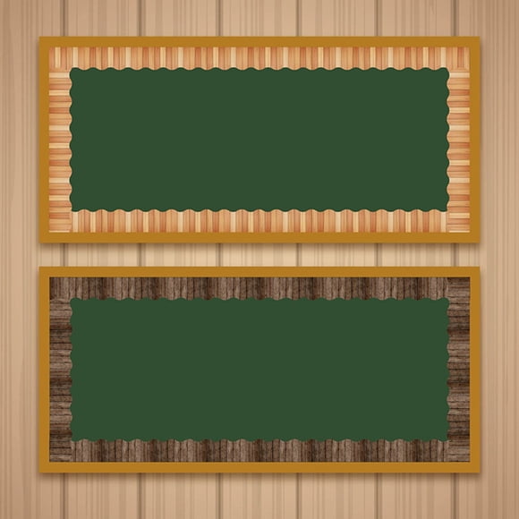 NUOLUX Marco Decorativo Para Pizarras En Negro Con Bordes De Papel Estilo Madera