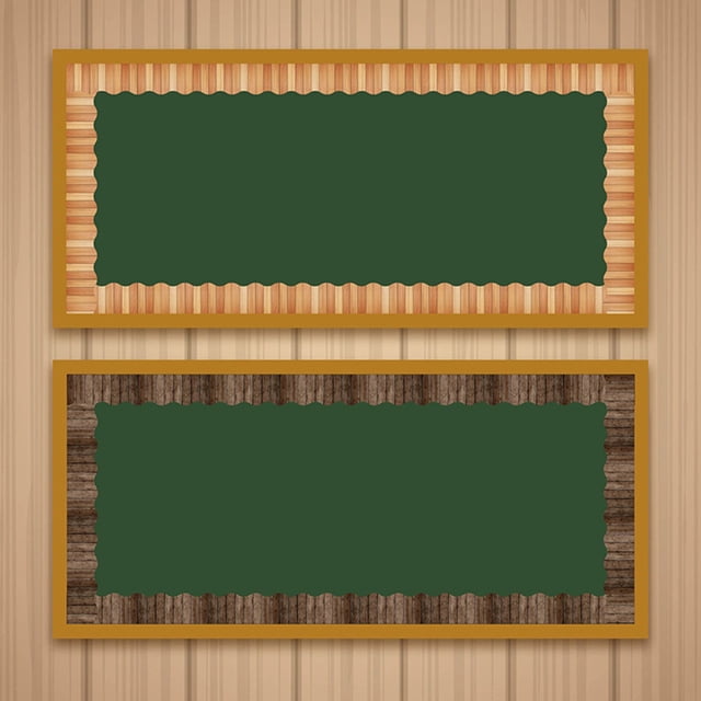 NUOLUX Marco Decorativo Para Pizarras En Negro Con Bordes De Papel Estilo Madera