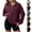 Purple, variant on Simua Womens Sweatshirts Fall Sweaters Fashion Waffle Hoodless Half Zip Pullover Long Sleeve Shirts Clothes