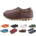 thumbnail image 4 of NOKIO Flat Shoes for Women Dressy Work, Summer Casaul Solid Color Slip on Walking Shoes Fashoin Lightweight Leather Shoes Women's Comfort Walking Boat Shoes, 4 of 4