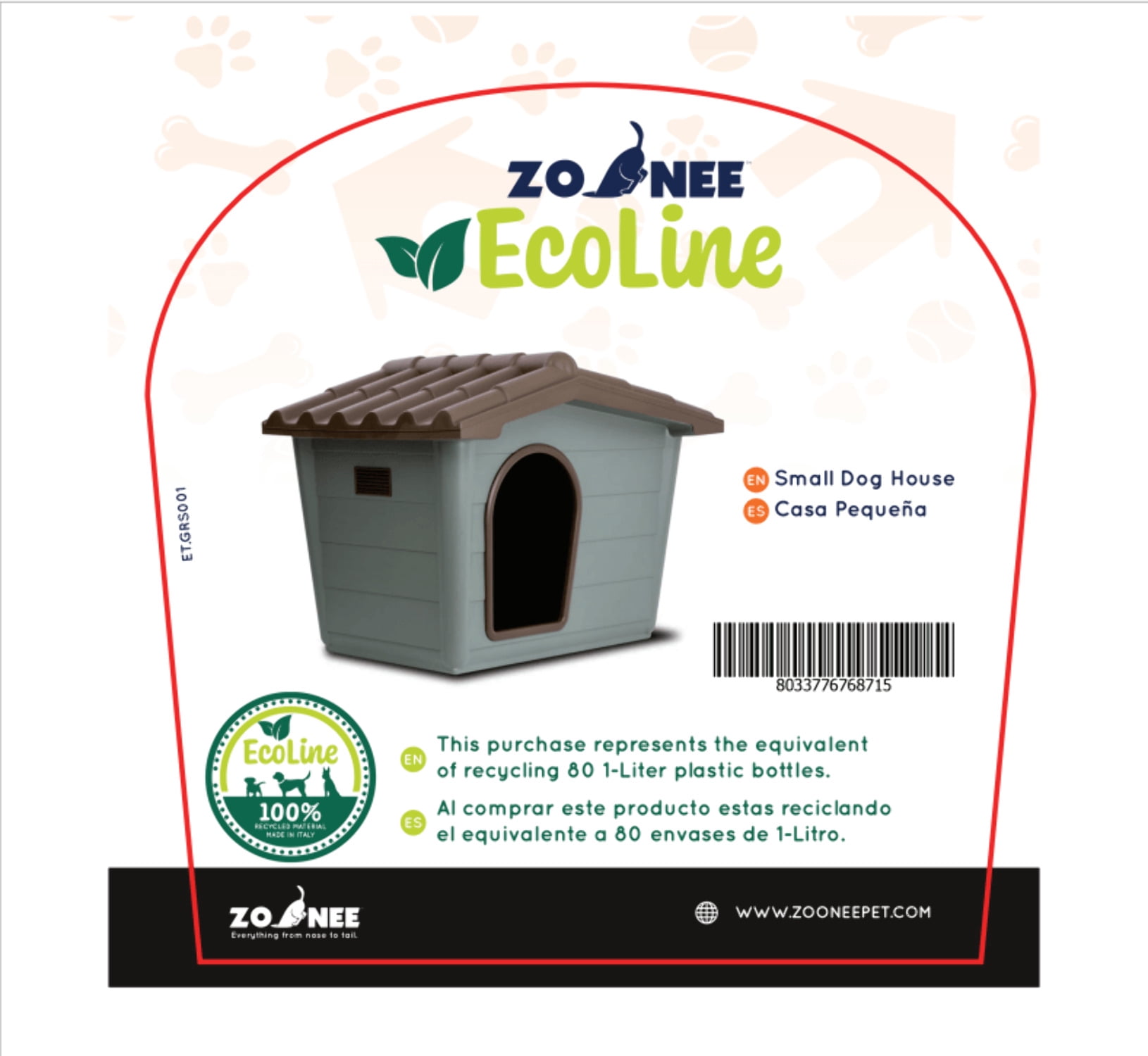 Zoonee Eco-Friendly Medium Plastic Dog House
