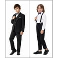 thumbnail image 4 of ETHAN Black Handsome Toddler Boys Wedding Suit Black Little Boys Suit Dresses Size 4, 4 of 7