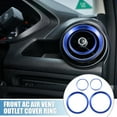 thumbnail image 2 of Unique Bargains Front Air Vent Frame Cover AC Sticker Decal Trim for Alfa Romeo Giulia Stelvio 16-22 Blue (Pack of 4), 2 of 6
