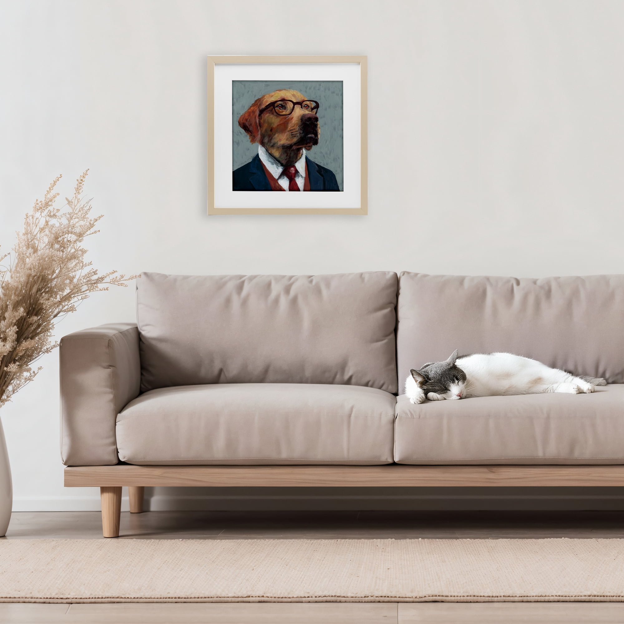 Stupell Industries Bark Kent Portrait Birch Framed Print Under Glass, design by Studio Bautista