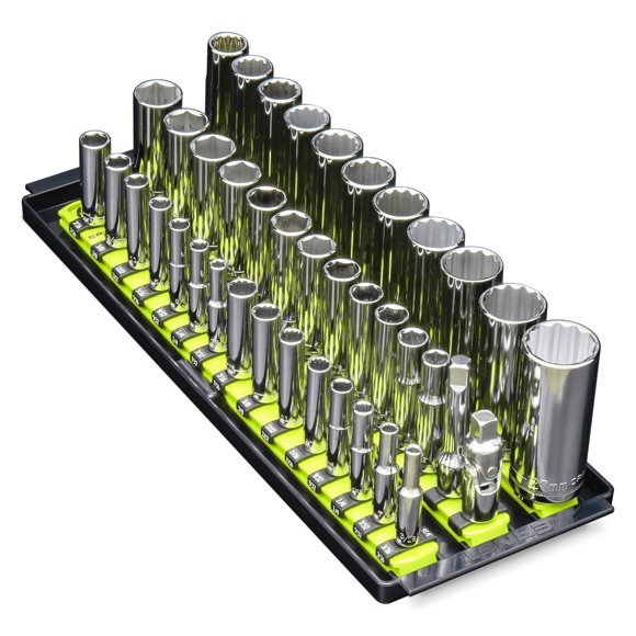 Ernst Manufacturing 8498HV Organizador de enchufes multiunidad de 3 rieles premium de 13 pulgadas, alta visibilidad, fabricado en EE. UU.