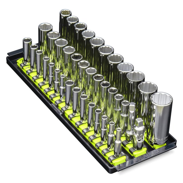 Ernst Manufacturing 8498HV Organizador de enchufes multiunidad de 3 rieles premium de 13 pulgadas, alta visibilidad, fabricado en EE. UU.