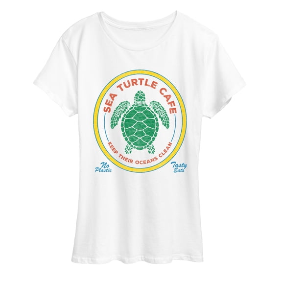 Instant Message - Sea Turtle Cafe Short Sleeve Graphic T-Shirt