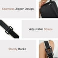 thumbnail image 3 of RSAquar Nylon Zipper  Belt Bag Fanny Packs for Women and Men with Adjustable Waist and Crossbody Strap for Walking, Hiking, Running Workouts, and Daily Travel, Cute Designer Fashion, Black, 3 of 6