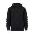 thumbnail image 2 of Mohiass Quarter Zip Hoodies for Men Fall Joggers Stretch Lightweight Sweatshirts Athletic Oversized Big and Tall Basic Pullover Tops Black S, 2 of 8