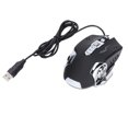 thumbnail image 3 of Ratón con cable Puerto USB negro Iluminación para juegos Accesorios ópticos ajustables para computadora FAGINEY  1, 3 of 7