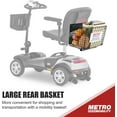 thumbnail image 3 of Electric Mobility Scooter for Adults and Seniors - 300 lbs Max Weight, 4-Wheel Powered Mobility Scooters Wheelchair Device for Travel, Elderly (with Head Light-Chrome), 3 of 6