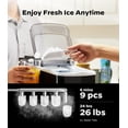 thumbnail image 4 of Máquina de hielo Silonn Smart Countertop, 26 libras/día, 2 tamaños de hielo, 4 of 7