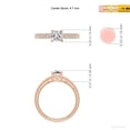 thumbnail image 5 of ANGARA Natural Princess Cut Diamond Ring in 14K Rose Gold for Women (Size-4.7mm| Color-I-J| Clarity-I1-I2) | April Birthstone, Anniversary, Jewelry Gift for Women | Natural Diamond Ring, 5 of 10