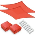 thumbnail image 1 of Yescom 2Pack 23x20FT Rectangle Sun Shade Sail Canopy UV Block Commercial Carpark Pool Camping Outdoor Watermelon Red, 1 of 10