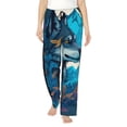 thumbnail image 1 of Balery Blue Iceberg Leaf Wolf Pantalones de pijama para mujer, pijamas ultraligeros, pantalones de estar por casa-Small, 1 of 6