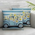 thumbnail image 3 of PRATYUS  Spring Summer Daisy Throw Pillow Covers Home Sweet Home You are My Sunshine Pillowcase Truck Stripe Cushion Cases Cloth Decoration for Farmhouse Sofa Home Car Couch 18x18in, 3 of 5