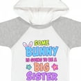 thumbnail image 4 of Inktastic Some Bunny is Going to Be a Big Sister with Bunny Ears and Flowers Girls Baby Bodysuit, 4 of 5