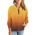 thumbnail image 2 of LEBONYARD Women's Trendy Zipper Stand Up Collar Hoodless Loose Fitting Chic Gradient Color Long Sleeved Casual Ladies Outdoor Sports Jacket Coat, 2 of 6