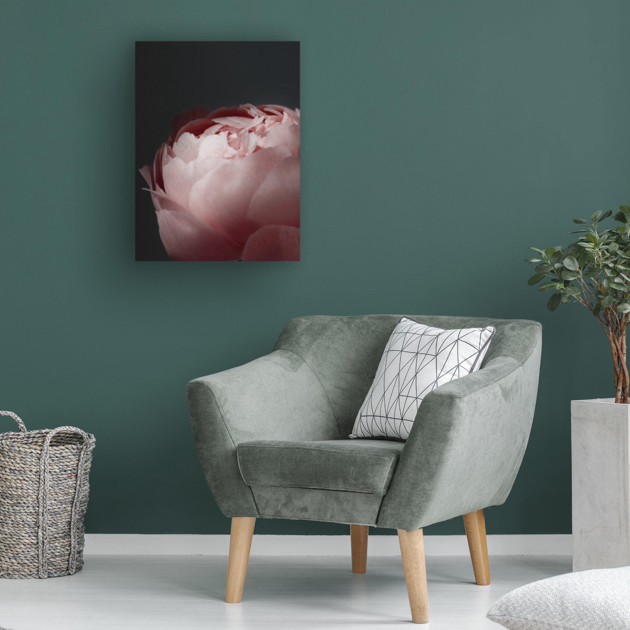 Trademark Fine Art Rosana Laiz Blursbyai Moody blush peony II Canvas Wall Art