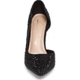 thumbnail image 5 of Lauren Lorraine Ruby Black Rhinestone Embellished Half Dorsay Pointy Dress Pumps (Black, 5.5), 5 of 6