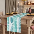 thumbnail image 2 of Table Runners 72 Inches Long Dress Scarves, Teal Coastal Beach Farmhouse Kitchen/Dining Table Runner, Coffee Tablerunners, Nautical Starfish Coral Vintage Wooden 13x72 Inch, 2 of 9