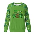 thumbnail image 5 of LEKWK Womens Graphic T Shirts Leopard Plaid Paw Prints Round Neck Long Sleeve St Patricks Day Shirt Dog Mom Puppy Raglan Top, 5 of 5