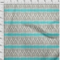 thumbnail image 3 of oneOone Tissu Popeline Sergé en Coton Biologique Imprimé Chevron Ikat BTY 42 Pouces de Large, 3 of 4