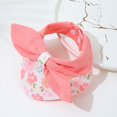 Feierber Pet Collar Flower Pattern Cat Triangle Towel with Bowknot