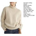 thumbnail image 7 of comerut Women Winter Sweater High Collar Long Sleeve Soft Warm Knitting Tops Solid Color Loose Fit Pullover Tops, 7 of 7